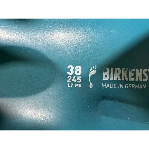 Birkenstock Arizona Essentials EVA slides sandals 38 US 7 wmn Turquoise blue - Picture 11 of 11